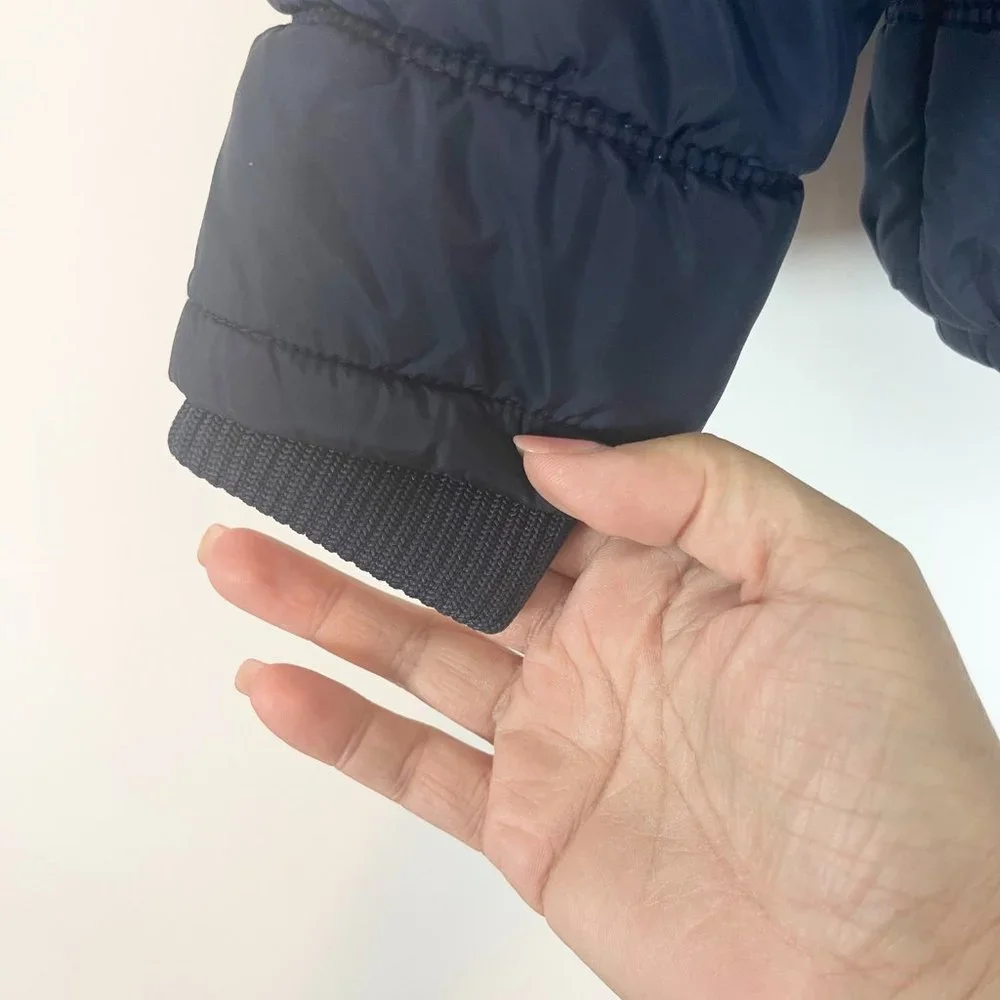 Tommy Hilfiger Navy Blue Long Sleeve Full Zip Hooded Puffer Jacket Size Large - Picture 4 of 6